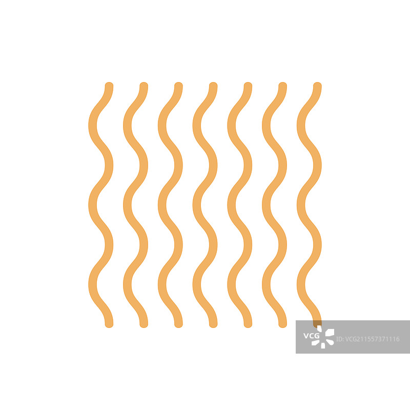 波浪形意大利面或拉面图标图片素材