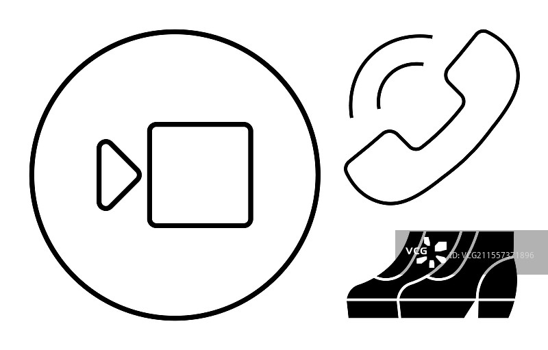 沟通要素：视频通话与电话通话图片素材