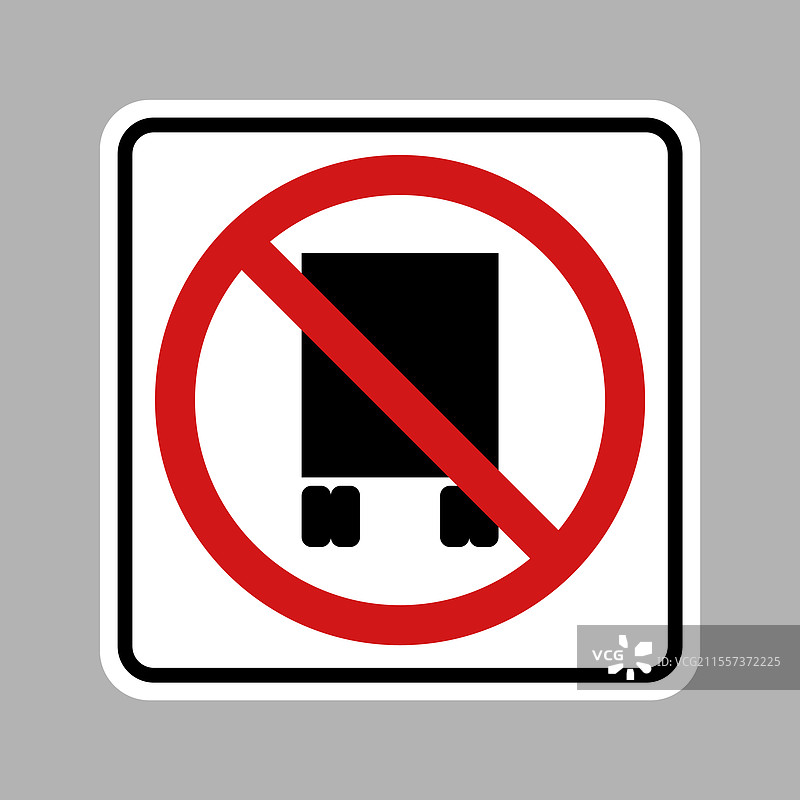 国家网络禁止通行卡车路线标志图片素材