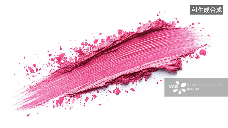 【AI数字艺术】粉红色唇膏涂抹痕迹图片素材