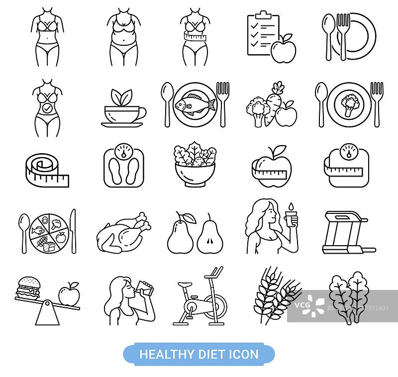 健康饮食图标图片素材