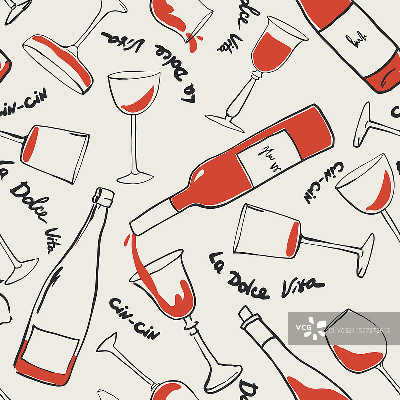 天真烂漫的瓶子图案绘画，展现了甜美的生活。图片素材