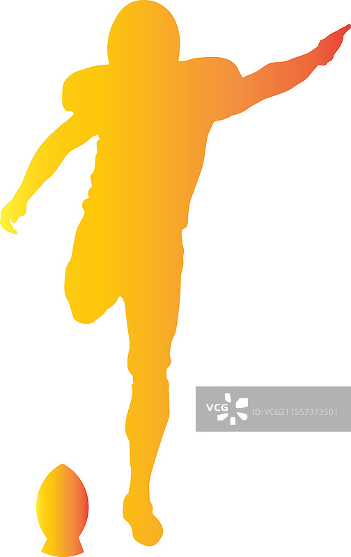 美式足球运动员剪影图片素材