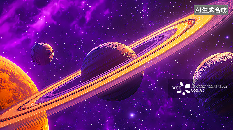 【AI数字艺术】宇宙深处的梦幻星河图片素材