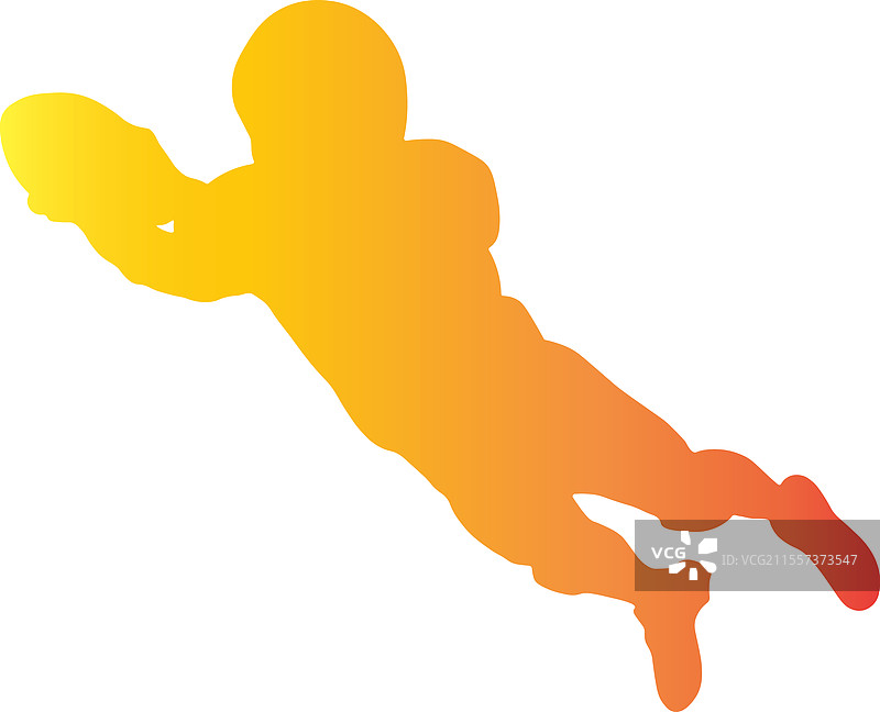 美式足球运动员剪影图片素材