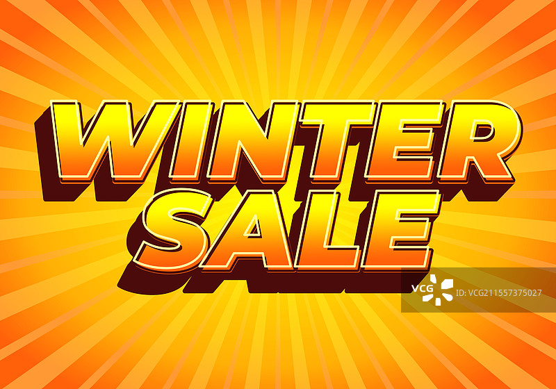 冬季促销文字效果用于数字广告推广图片素材