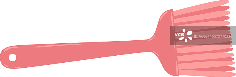 粉色清洁刷水平放置，带孔图片素材