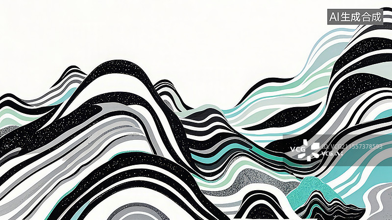 【AI数字艺术】2D卡通居下-矿物宝石类壁纸-手绘扁平化背景高清-片麻岩图片素材