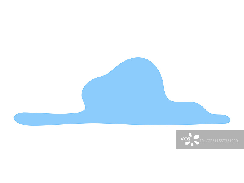 简约的蓝色云朵轮廓在纯白背景上图片素材