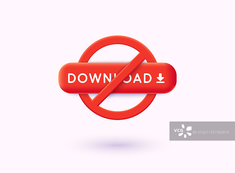 带有红色按钮的概念 - 请勿下载图片素材