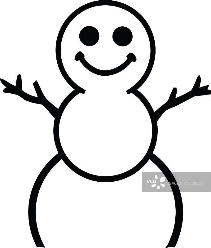 现代雪人标志轮廓图片素材