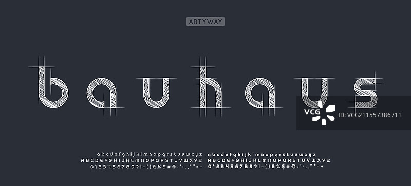 建筑绘图字体技术绘制风格图片素材