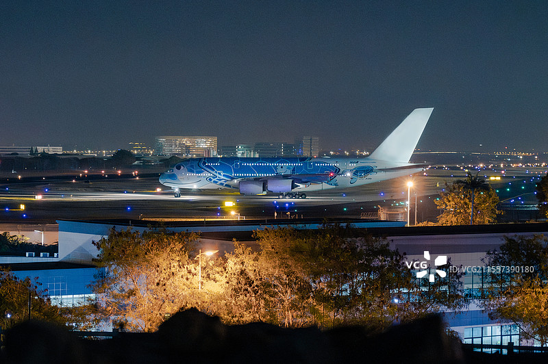 厦门高崎A380蓝海龟图片素材