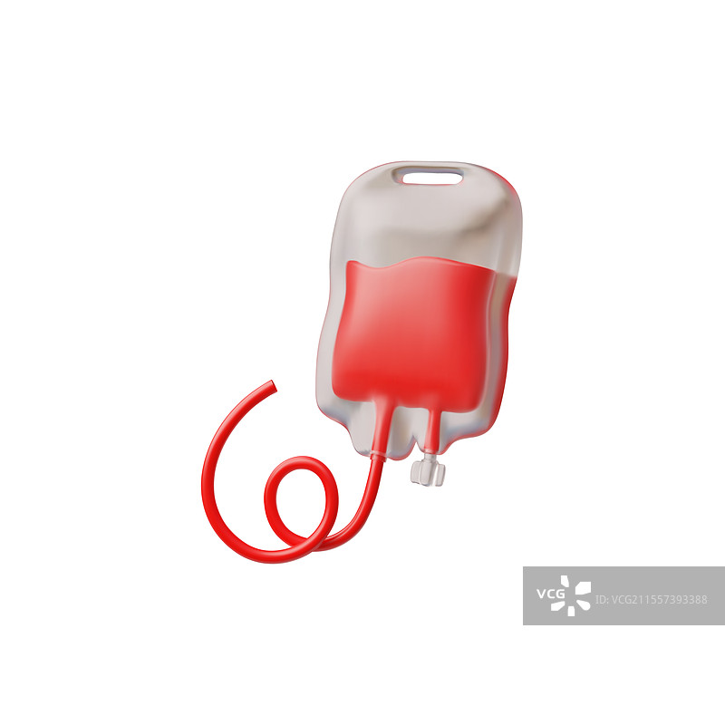 3D塑料血液注射和输血袋图片素材