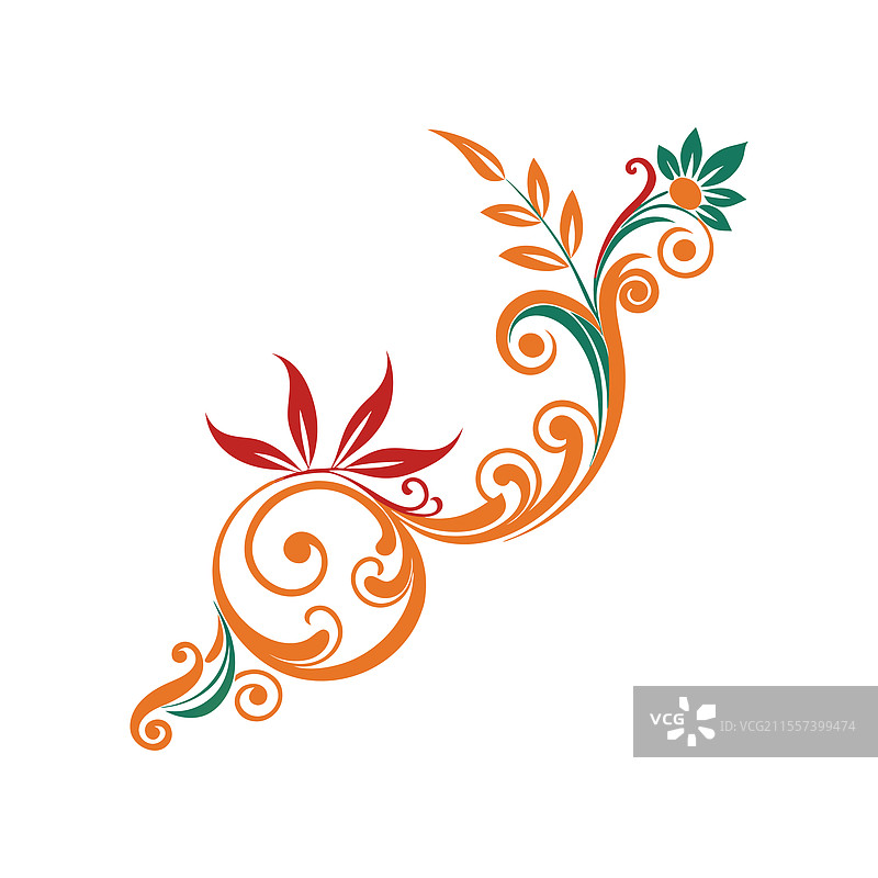 花卉角落设计模板图片素材