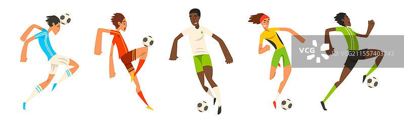 穿着制服的足球运动员图片素材