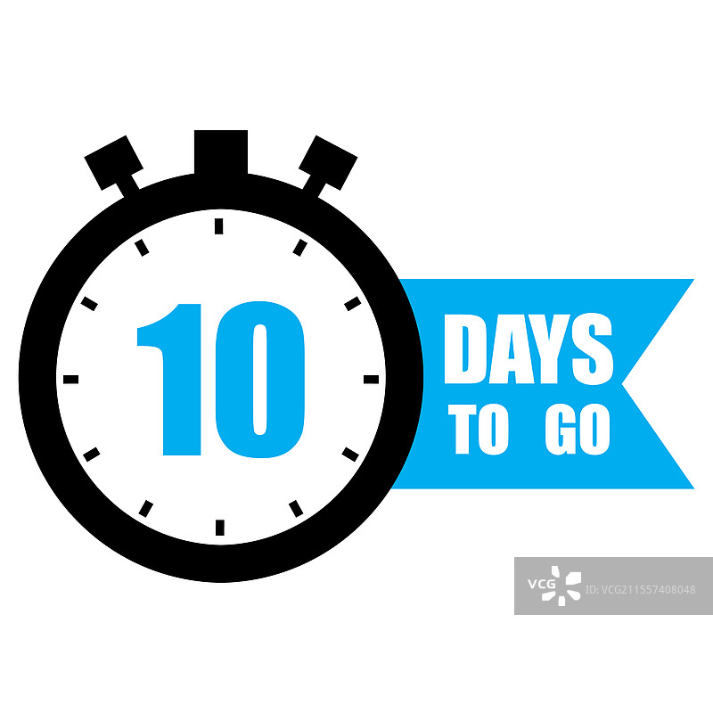倒计时计时器数字十，聚焦加粗，距离10天图片素材