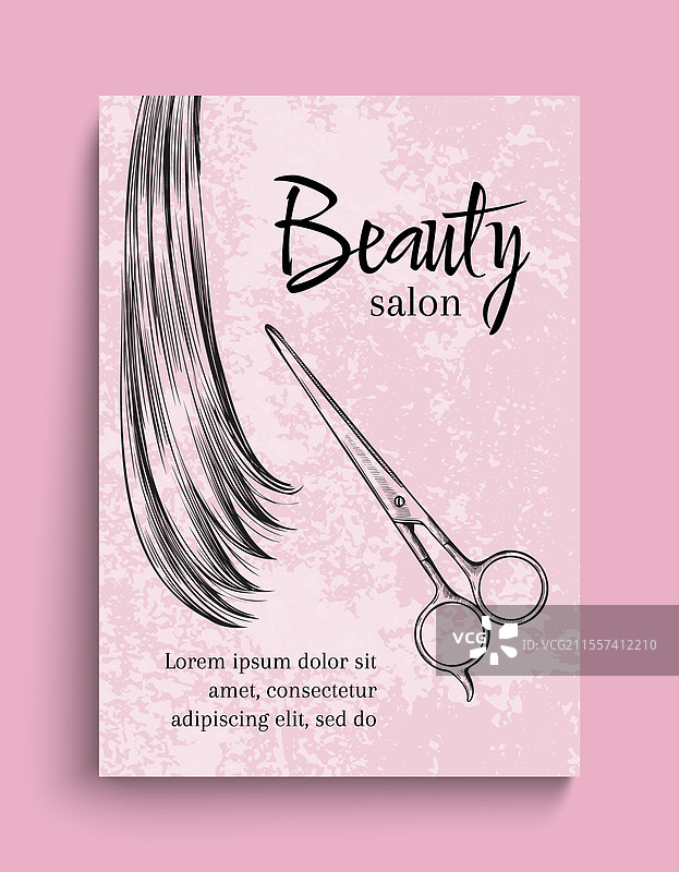 女性发型沙龙中的编发素描图片素材