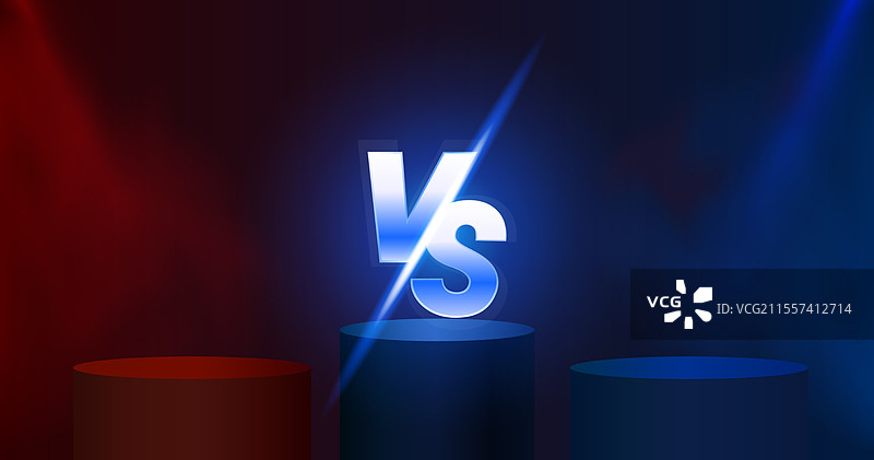 对抗赛游戏封面横幅，运动与团队概念图片素材