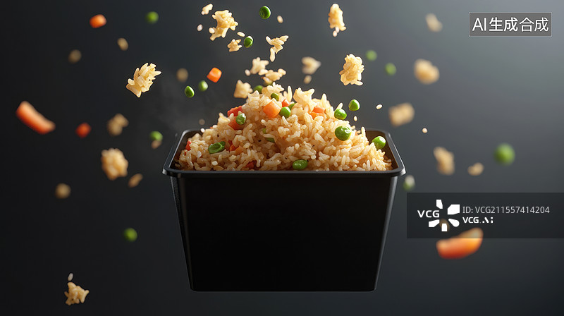 【AI数字艺术】美食快餐蛋炒饭图片素材