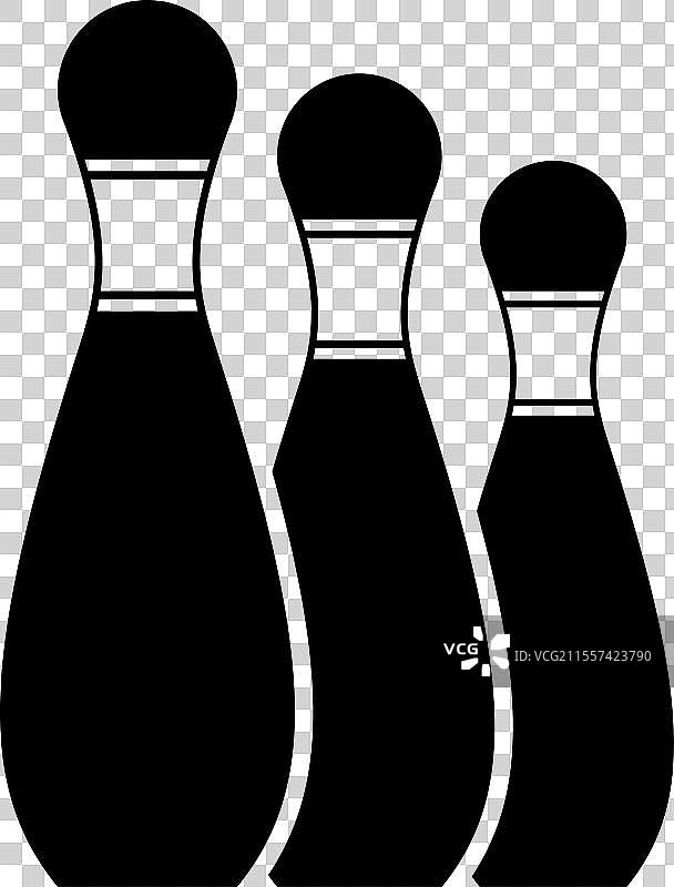 保龄球瓶扁平图标图片素材