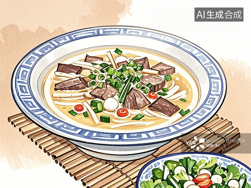 【AI数字艺术】山东菏泽单县羊肉汤图片素材