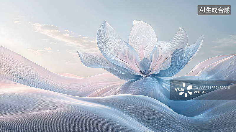 【AI数字艺术】丝绸花瓣的优雅绽放图片素材