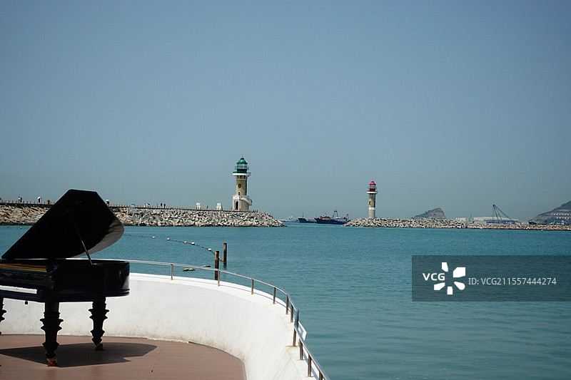 海上钢琴图片素材