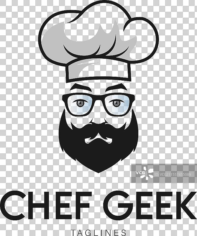 厨师极客标志设计图片素材