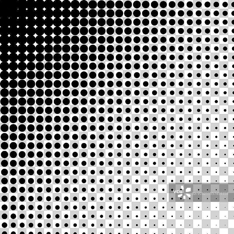 黑白渐变波普圆点 半色调纹理背景图图片素材