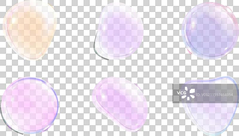 透明的肥皂球，带有彩虹色泽图片素材