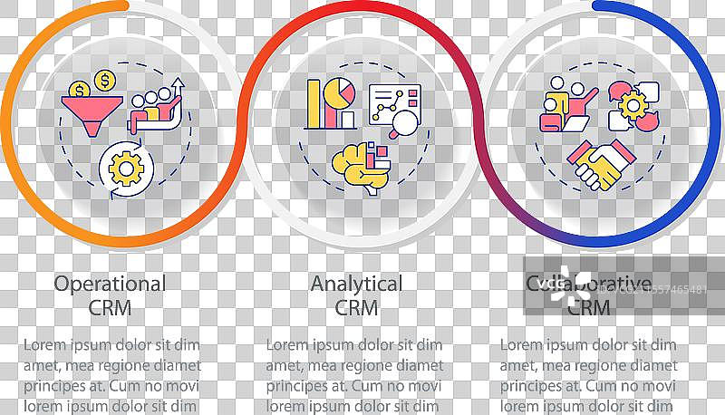客户管理工具循环信息图表图片素材