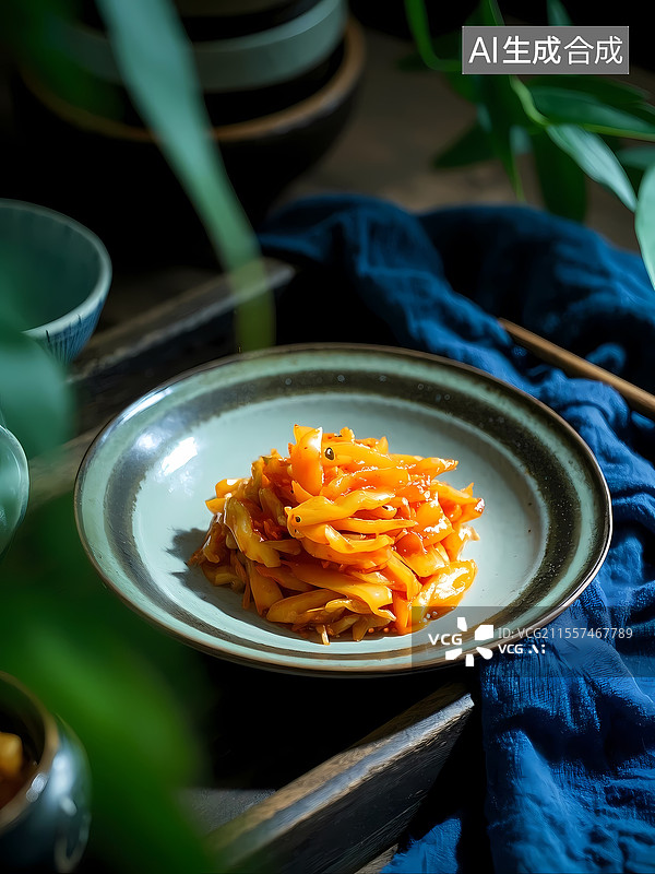 【AI数字艺术】泡菜酸菜食材特写图片素材