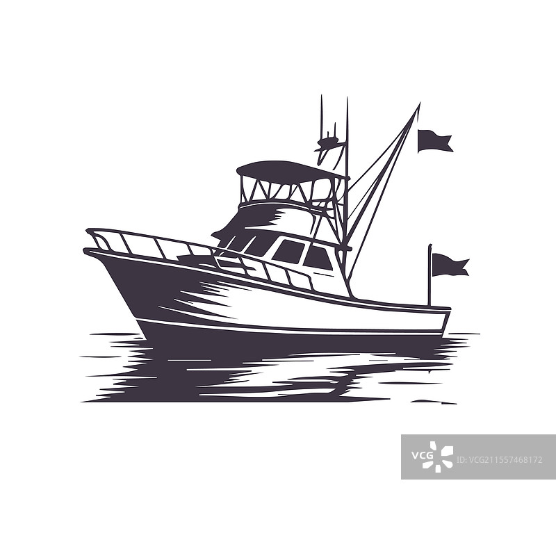 船只轮廓设计模板图片素材
