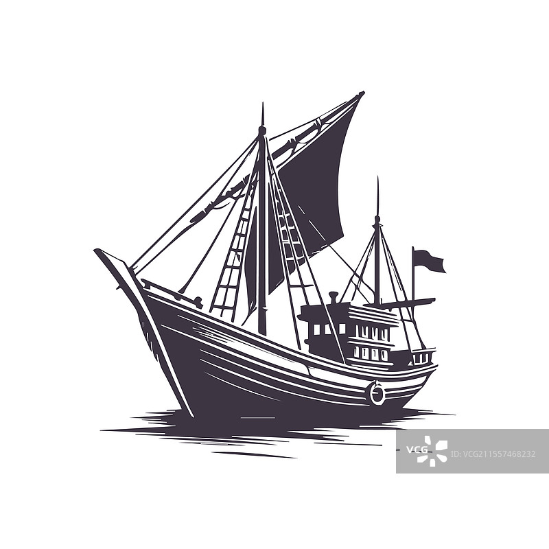 船的轮廓设计模板图片素材