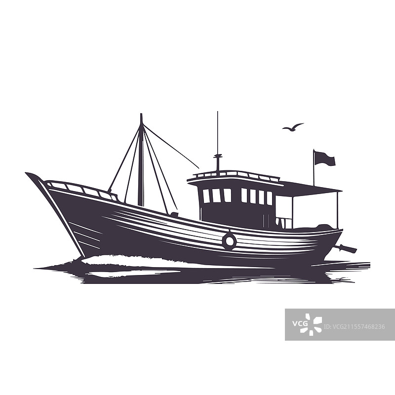 船只轮廓设计模板图片素材