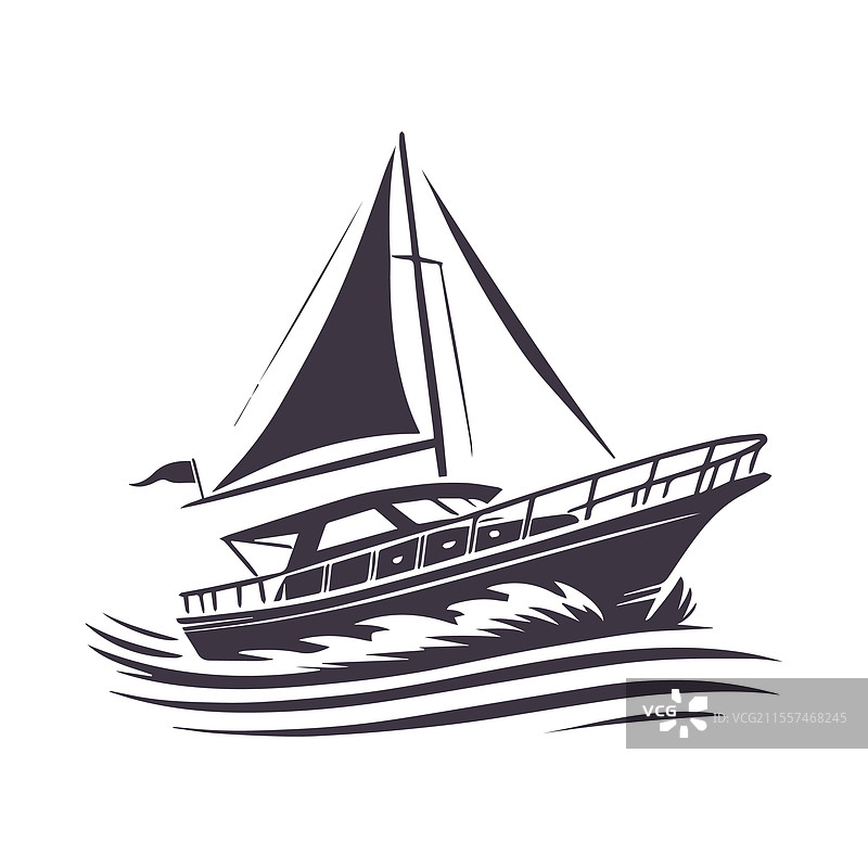 船只轮廓设计模板图片素材