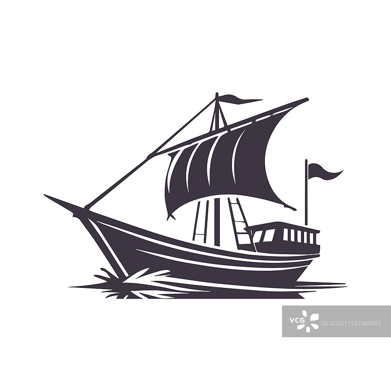 经典船只轮廓模板图片素材