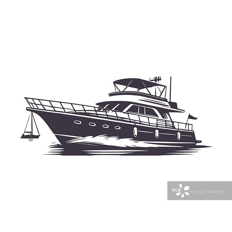 极简主义船只轮廓图形模板图片素材