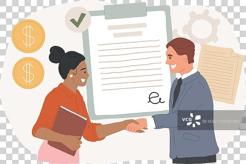 孤立的销售合同概念图片素材