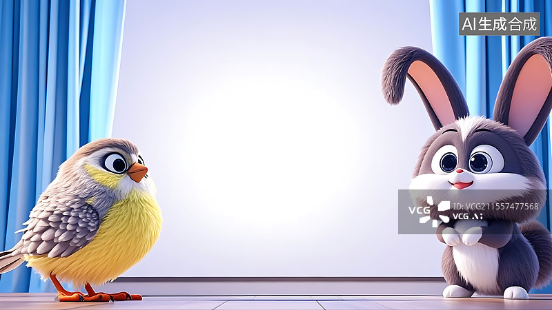 【AI数字艺术】2D卡通两侧图片素材