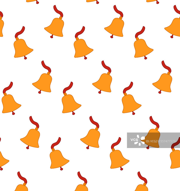 金色铃铛图案的无缝纹理图片素材