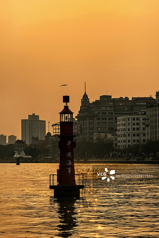 夕阳下的广州珠江风光图片素材