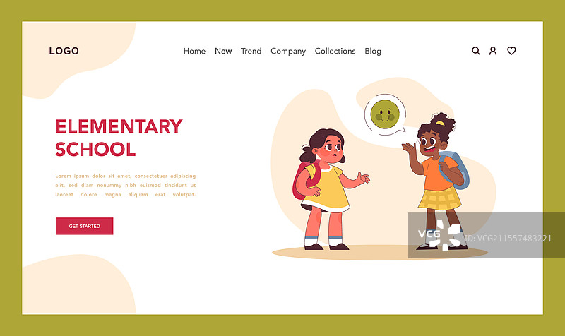 小学概念平面图图片素材