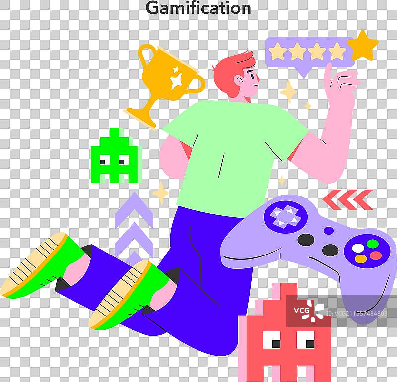 生活方式趋势概念：游戏的刺激与乐趣图片素材