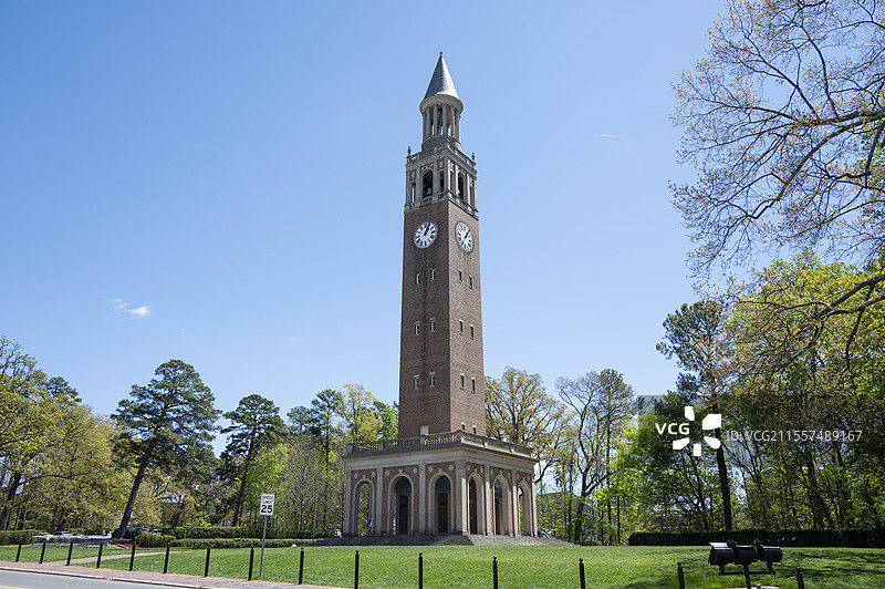 美国杜克大学春天的校园和花园图片素材