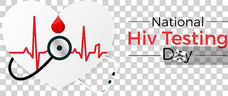 国家艾滋病检测日健康意识图片素材