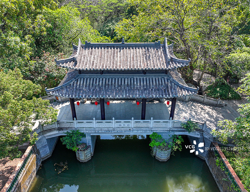 广东省东莞市道滘镇粤晖园航拍图片素材