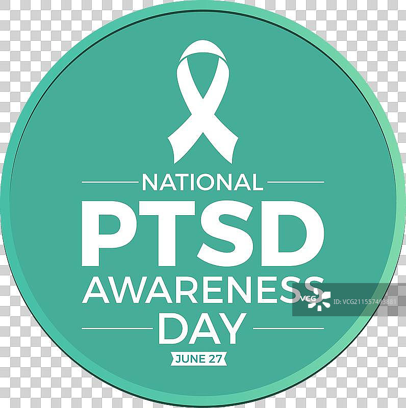 国家创伤后应激障碍意识日健康意识图片素材