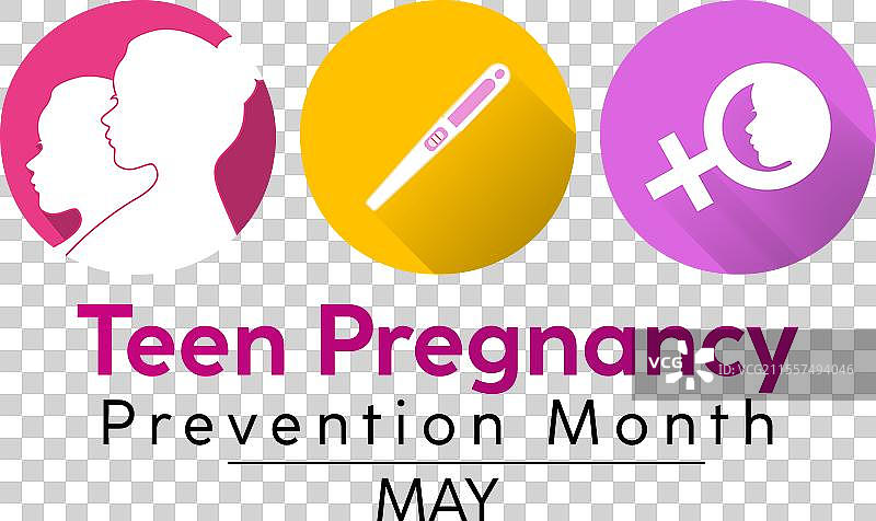 国家青少年怀孕预防月健康图片素材
